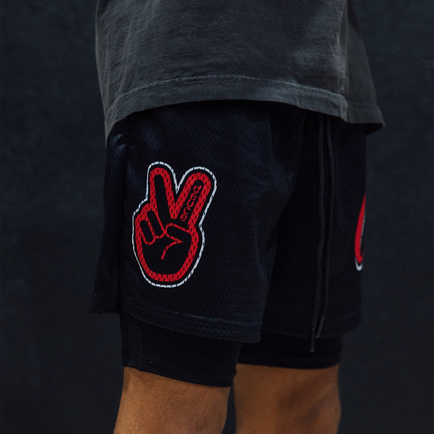 Mesh Shorts "Bred"
