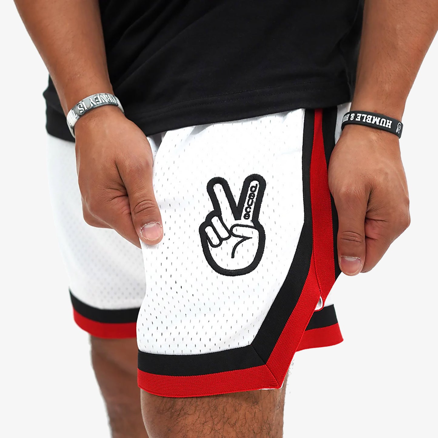 Vibe Shorts 2.0 "White Red Black"