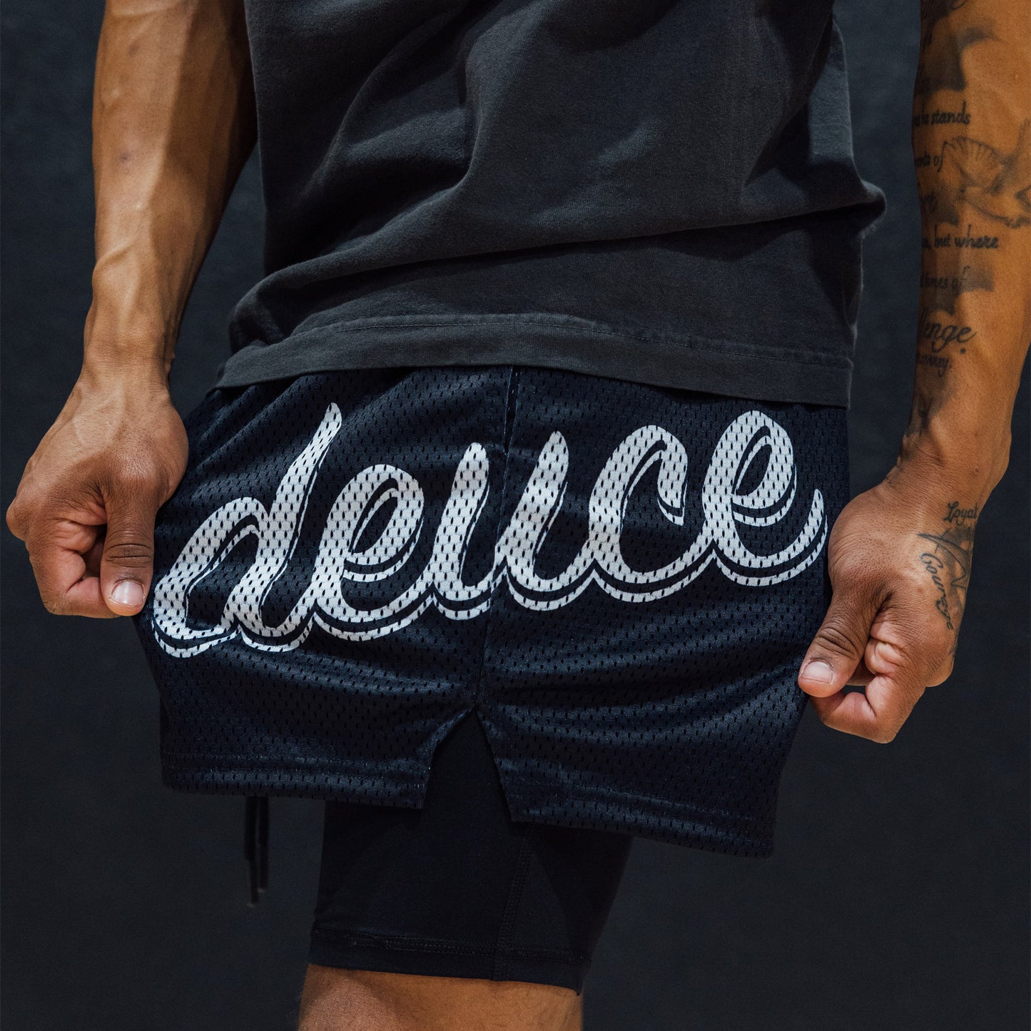 Mesh Shorts "Black White"