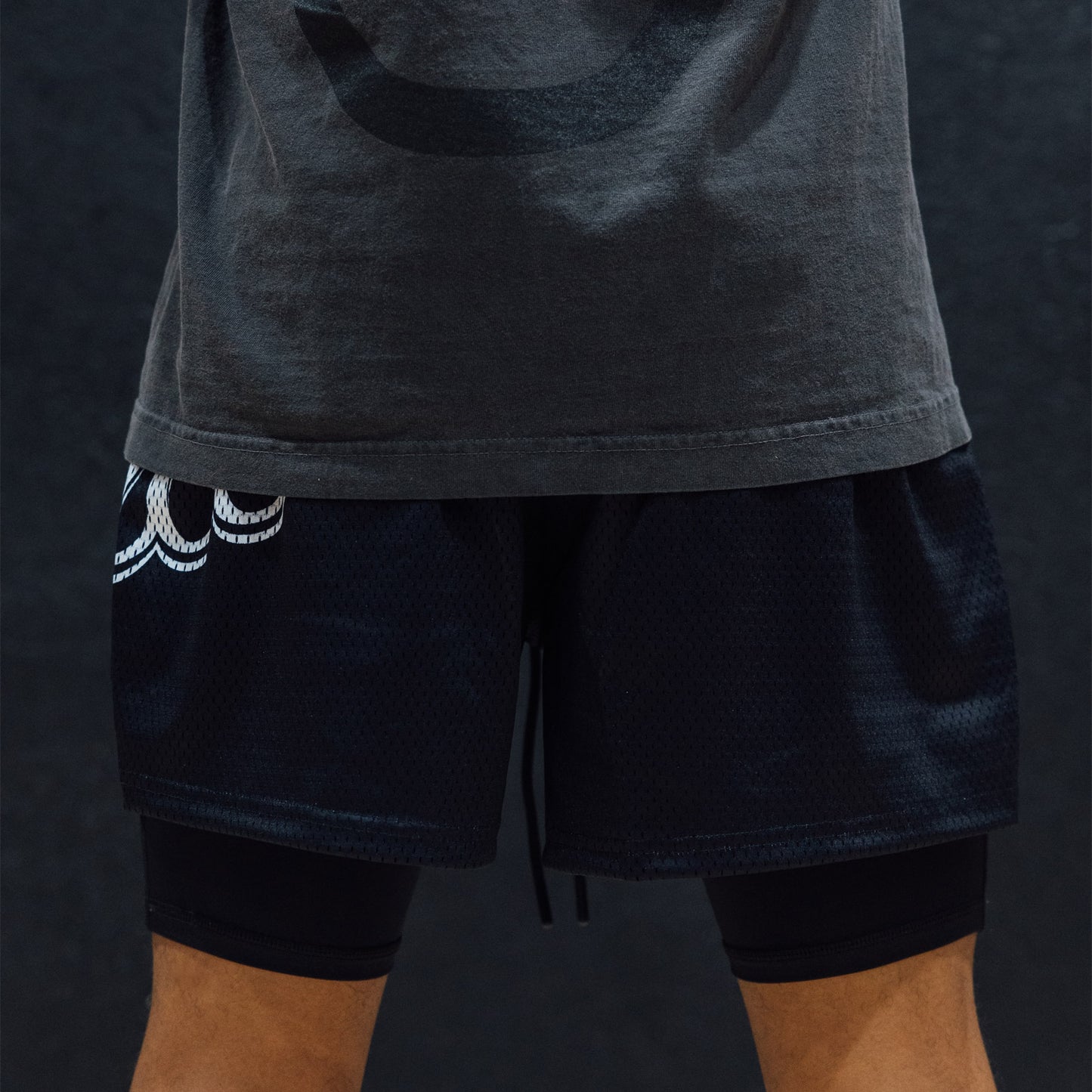 Mesh Shorts "Black White"