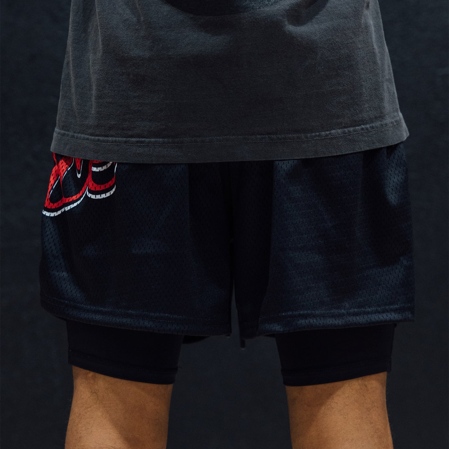 Mesh Shorts "Bred"