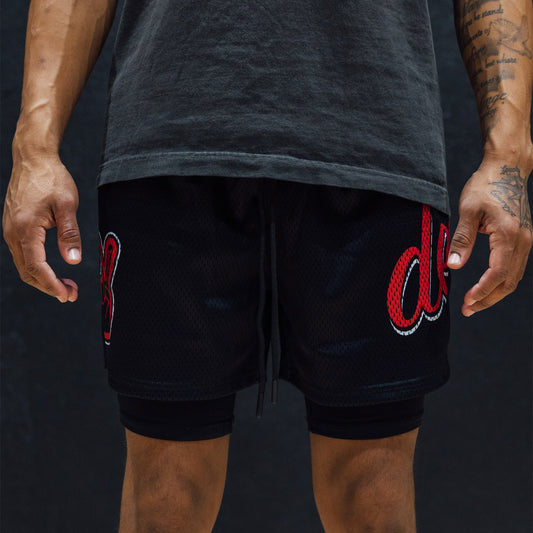 Mesh Shorts "Bred"