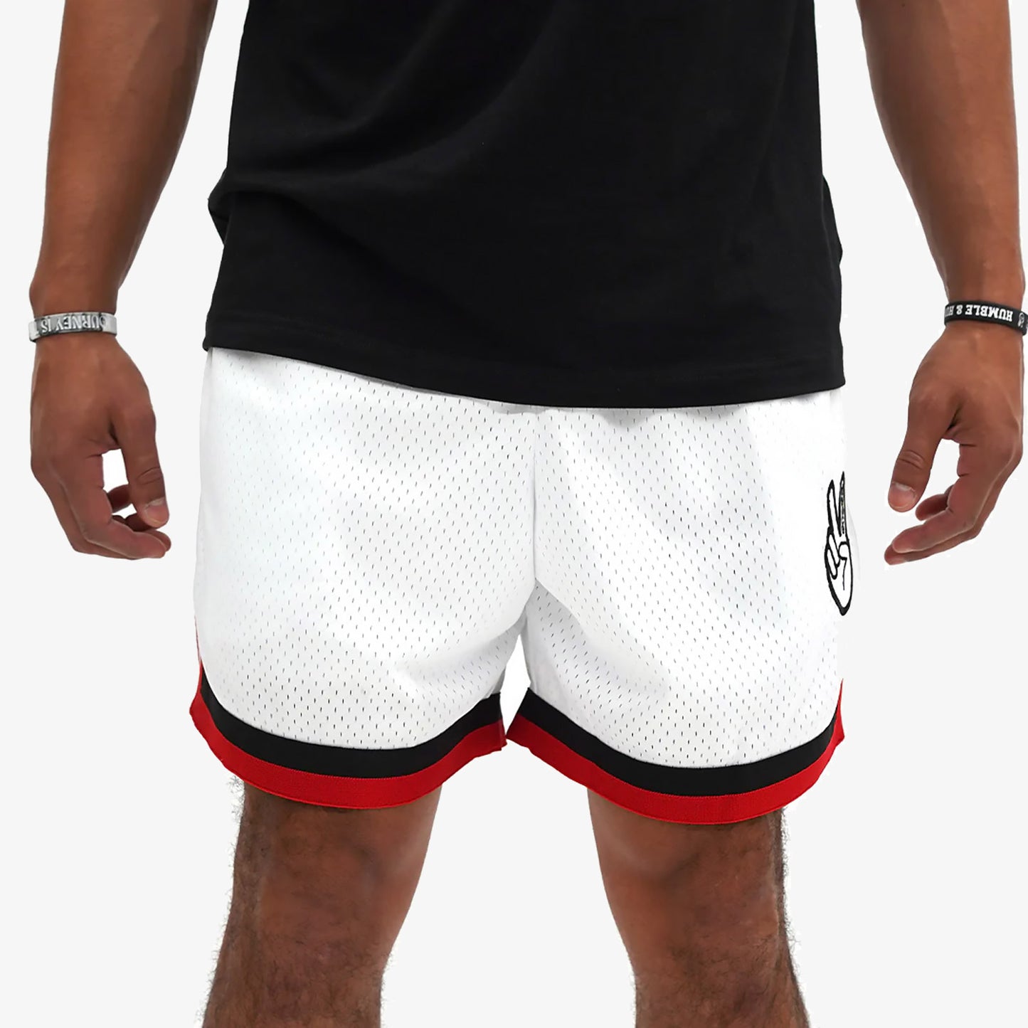 Vibe Shorts 2.0 "White Red Black"