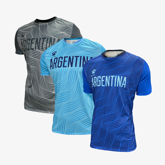 Pack X3 Remeras Pre-Match Selección Argentina